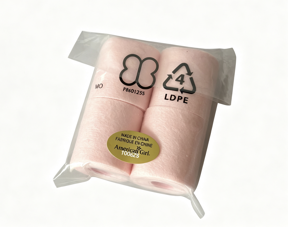 4 Rolls Pink Bath Tissue Toilet Paper for 18'' doll Julie Groovy Bathroom