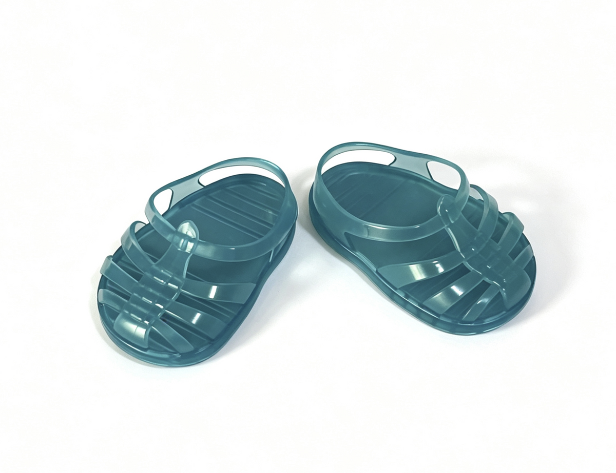 Blue Jelly Sandals FOR 18'' DOLL Birthday Outfit Shoes