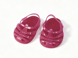 Pink Jelly Strap Summer Sandals for 18'' doll Cute Casual Footwear Accessory