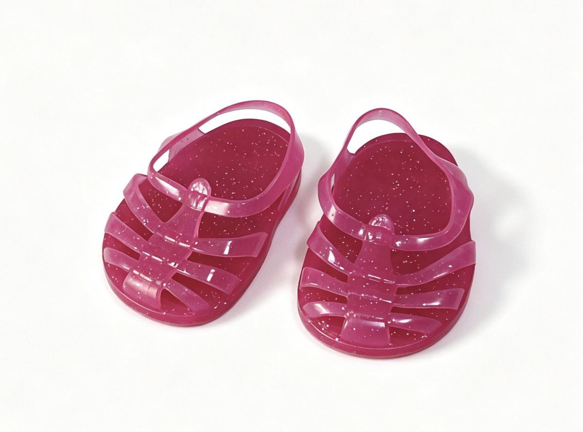 Pink Jelly Strap Summer Sandals for 18'' doll Cute Casual Footwear Accessory