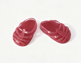Pink Jelly Strap Summer Sandals for 18'' doll Cute Casual Footwear Accessory