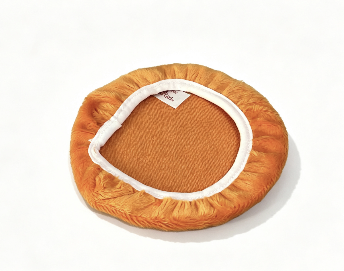 Orange Plush Toilet Seat Cover for 18'' Doll Julie Groovy Bathroom