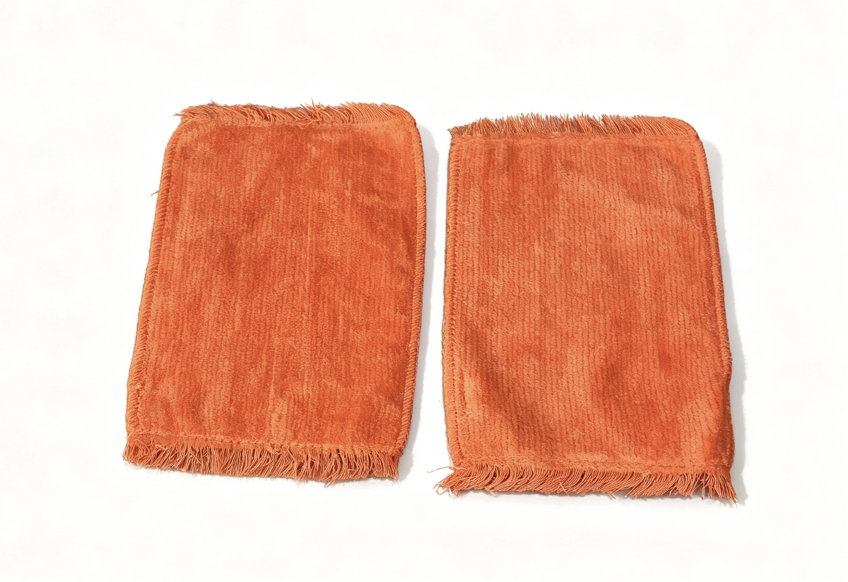 2Pcs Orange Fringe Terry Face Towel for 18'' Doll Julie Groovy Bathroom