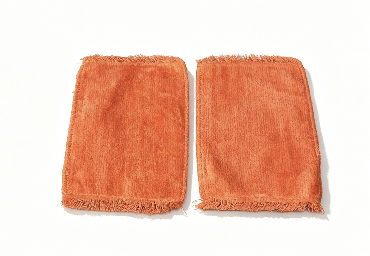 2Pcs Orange Fringe Terry Face Towel for 18'' Doll Julie Groovy Bathroom