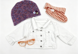 Jacket Hat Scarf Glasses for 18'' Doll Z Yang Meet Accessories