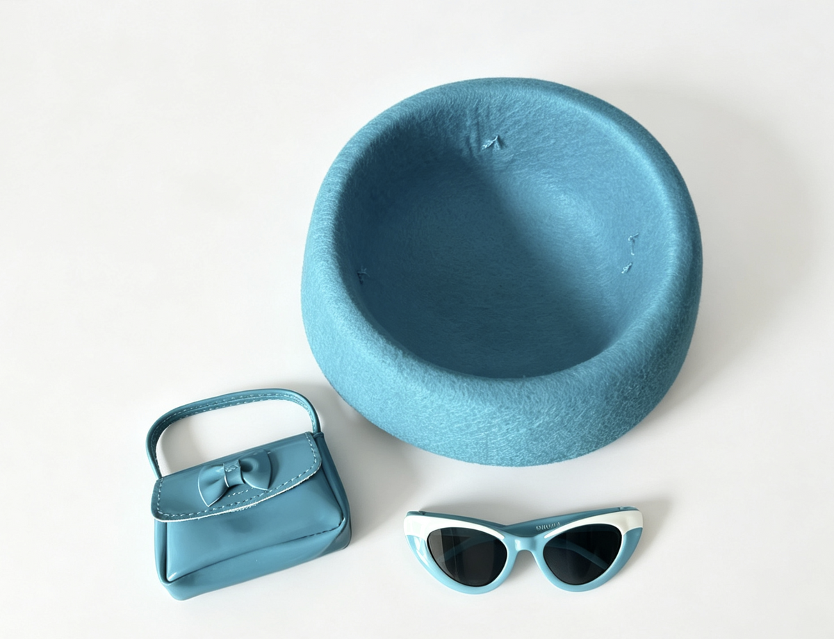 Felt Hat & Glasses & Purse Set 3 Accessories For 18'' Doll Melody Meet Outfit