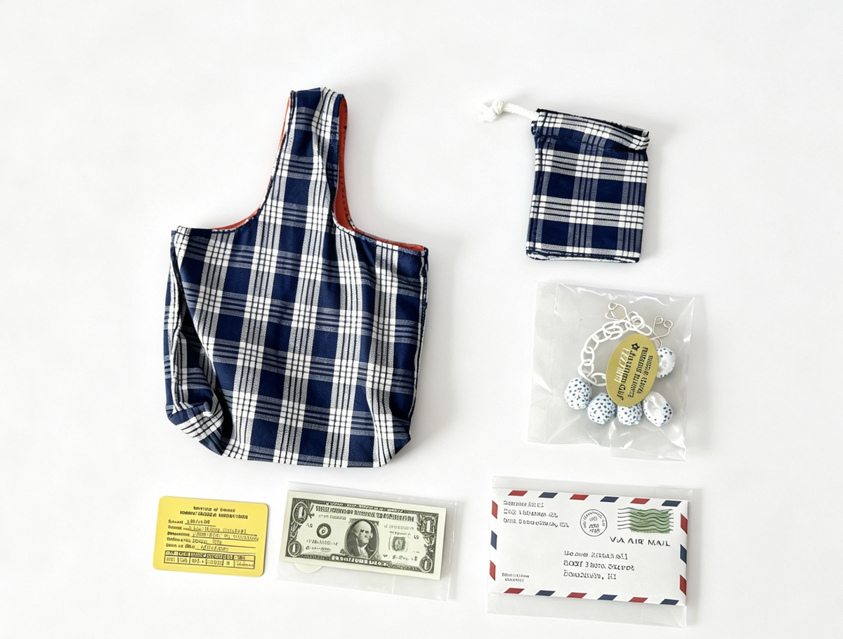 Shell Necklace Handbag Money for 18'' doll Nanea Meet Accessories