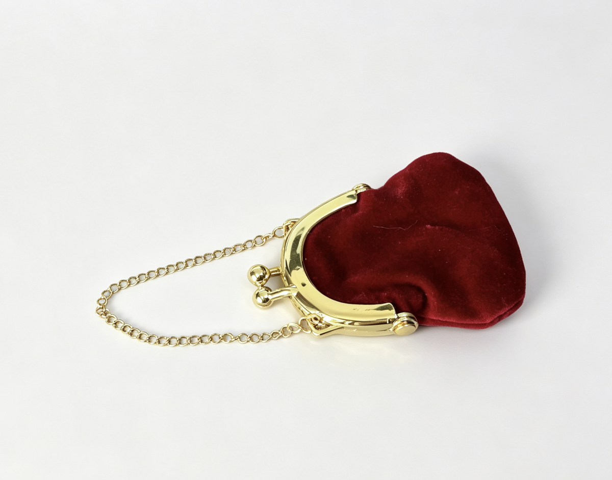 Gold Chain Purse for 18'' doll Samantha New Burgundy Meet BeForever