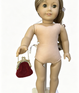 Gold Chain Purse for 18'' doll Samantha New Burgundy Meet BeForever