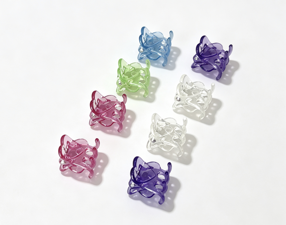 8pcs Multicolor Heart Mini Hair Claw Clips FOR 18'' DOLL
