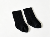 Black Ribbed Knit Socks FOR 18'' DOLL
