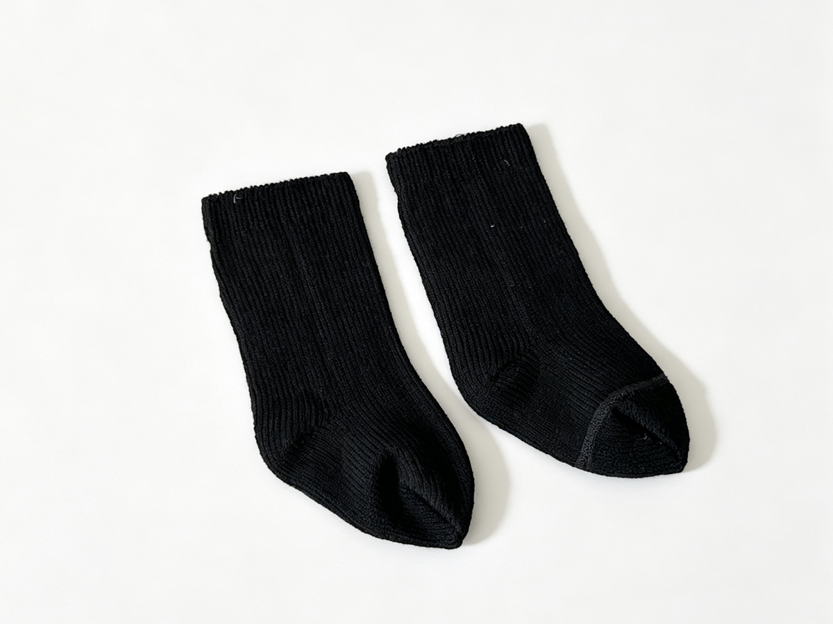 Black Ribbed Knit Socks FOR 18'' DOLL