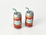 2Pcs Fruit Punch Drink Can With Straw FOR 18'' DOLL Soda