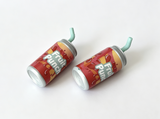 2Pcs Fruit Punch Drink Can With Straw FOR 18'' DOLL Soda