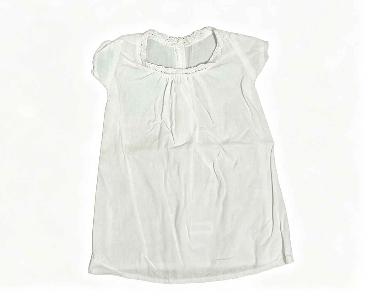 White Lace Trim Nightgown FOR 18'' DOLL