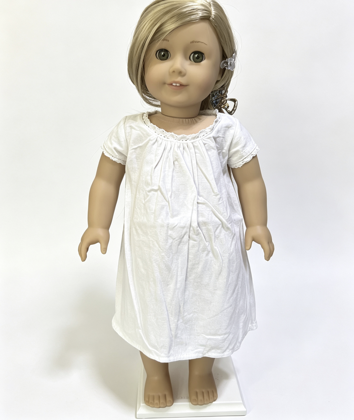 White Lace Trim Nightgown FOR 18'' DOLL