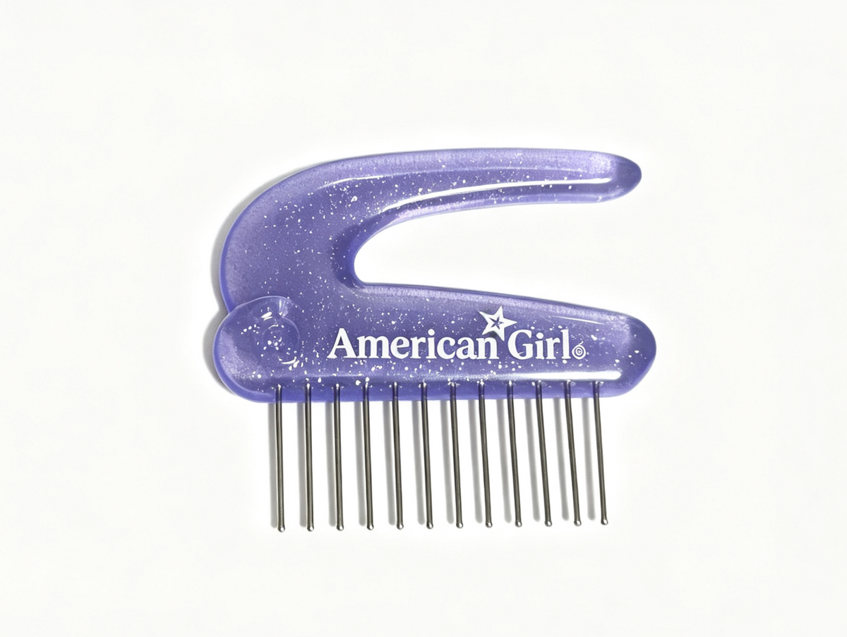 Glitter Purple Hair Pick With Metal Tines FOR 18'' DOLL