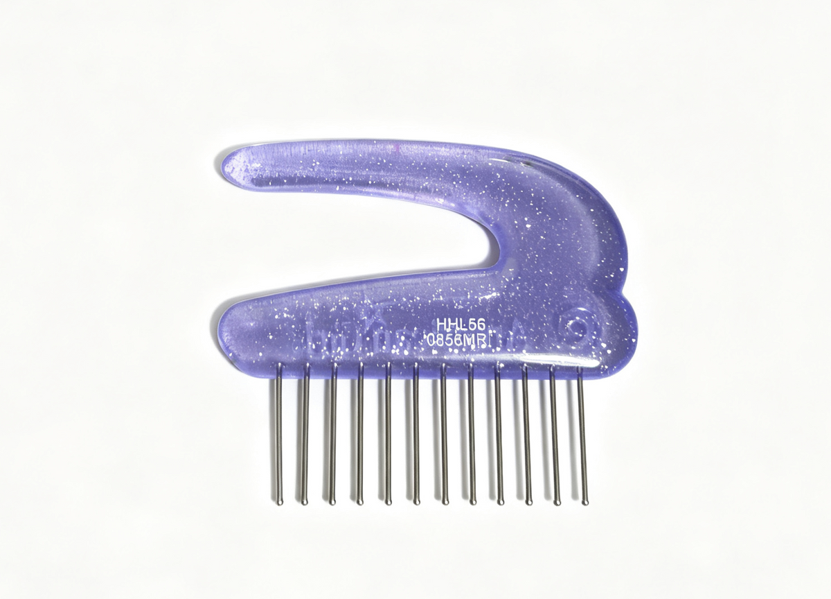 Glitter Purple Hair Pick With Metal Tines FOR 18'' DOLL