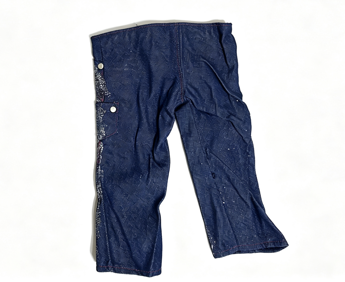 Embroidered Glitter Denim Jeans FOR 18'' DOLL of Today Glittee Jeans outfit