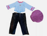 Glitter Jeans 3 Piece Outfit Set FOR 18'' DOLL
