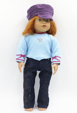 Glitter Jeans 3 Piece Outfit Set FOR 18'' DOLL