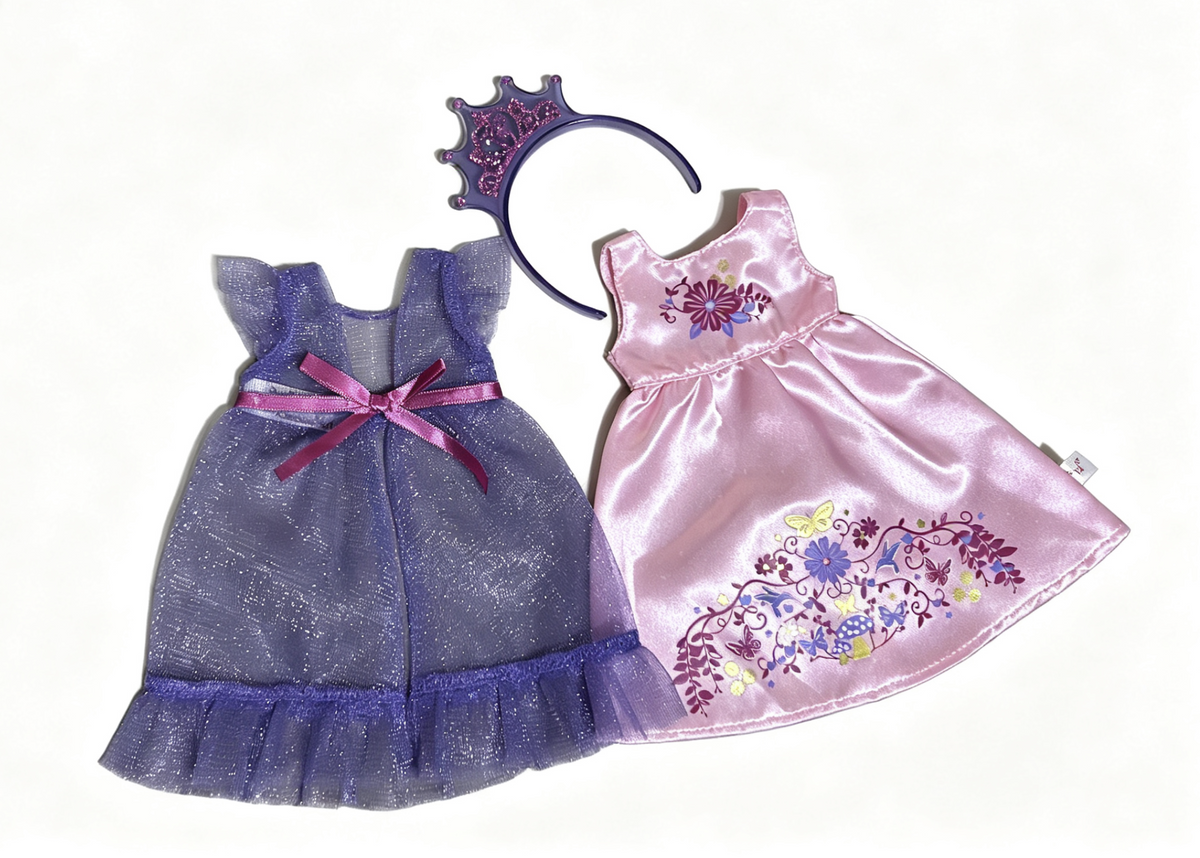 Royal Ruffles Nightie & Robe & Crown Outfit FOR 14.5'' DOLL