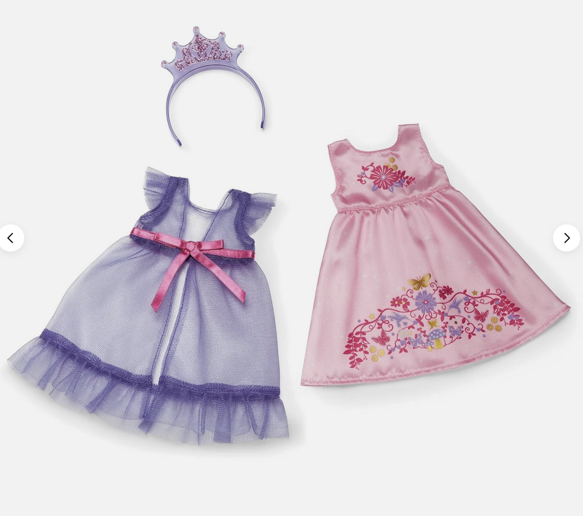 Royal Ruffles Nightie & Robe & Crown Outfit FOR 14.5'' DOLL