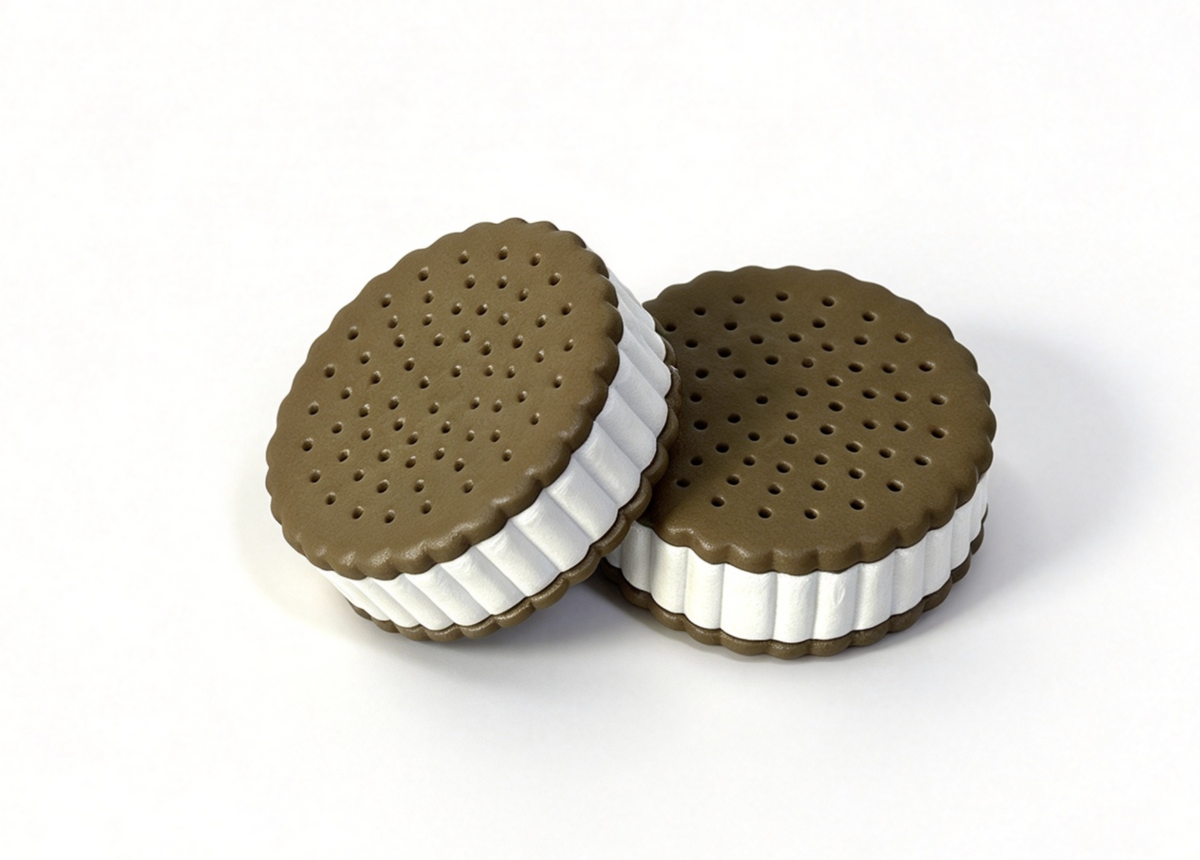 2Pcs Ice Cream Sandwich Treat FOR 18'' DOLL Campus Snack Cart