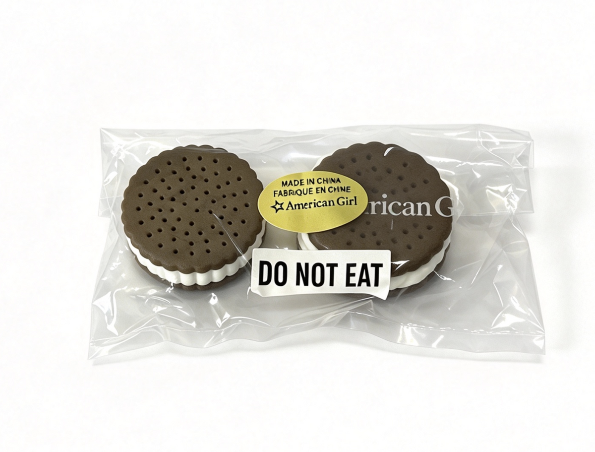 2Pcs Ice Cream Sandwich Treat FOR 18'' DOLL Campus Snack Cart