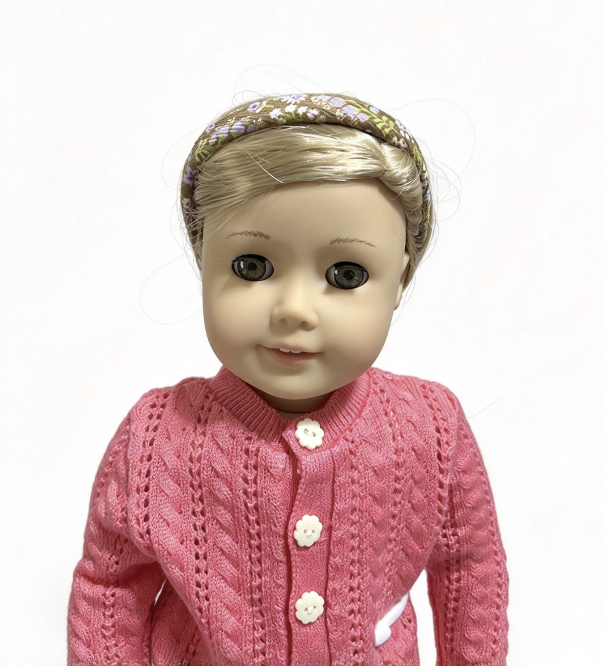 Floral Fabric Headband For 18'' Doll