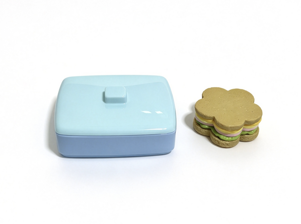 Flower-Shaped Sandwich & Top Container For 18'' Doll Stackable Lunch Set