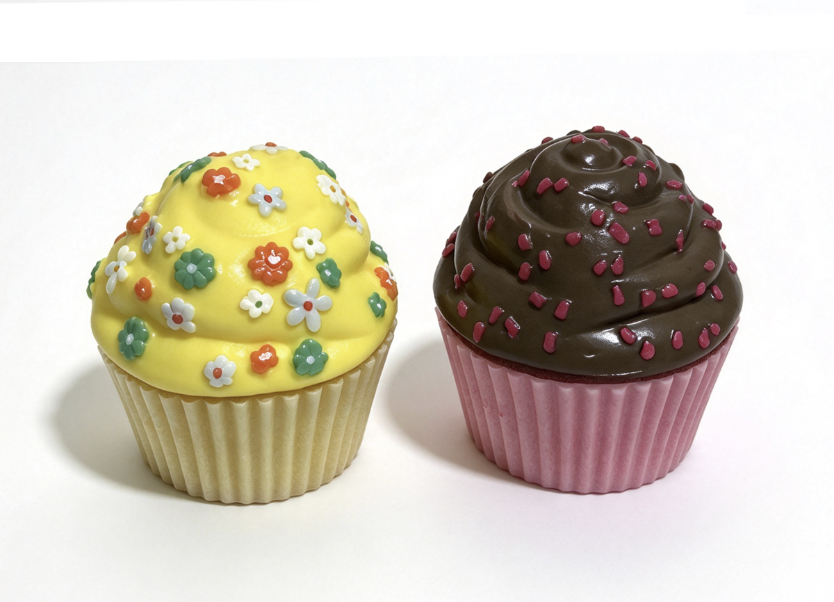 Two Frosted Cupcake Set For 14.5'' Doll WWishers Berry Sweet Snack