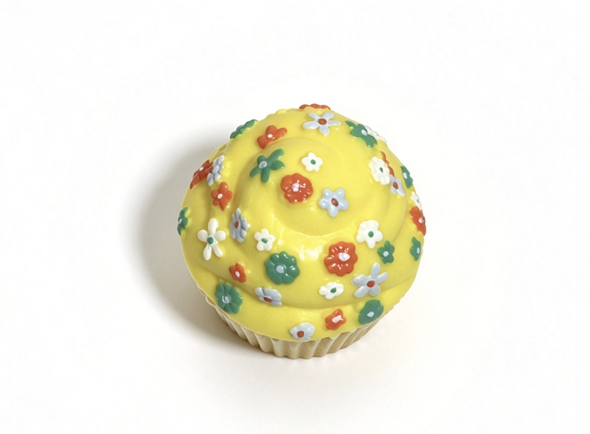 Yellow Floral Frosted Cupcake For 14.5'' Doll WWishers Berry Sweet Snack