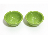 2Pcs Green Speckled Bowl Set For 18'' Doll Adventure Pop-Up Camper