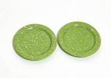 2Pcs Green Speckled Plate For 18'' Doll Adventure Pop-Up Camper