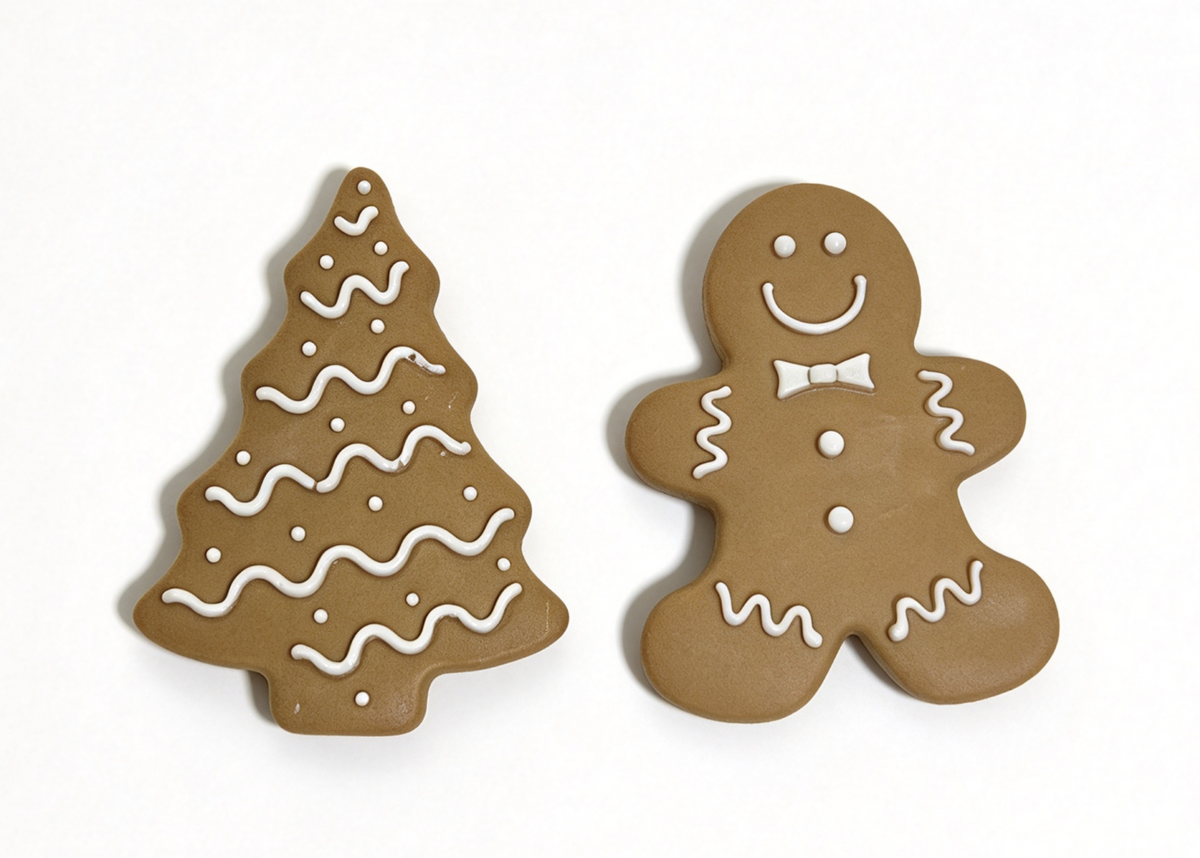 2Pcs Christmas Gingerbread Cookies For 18'' Doll Holiday Julie SANTA