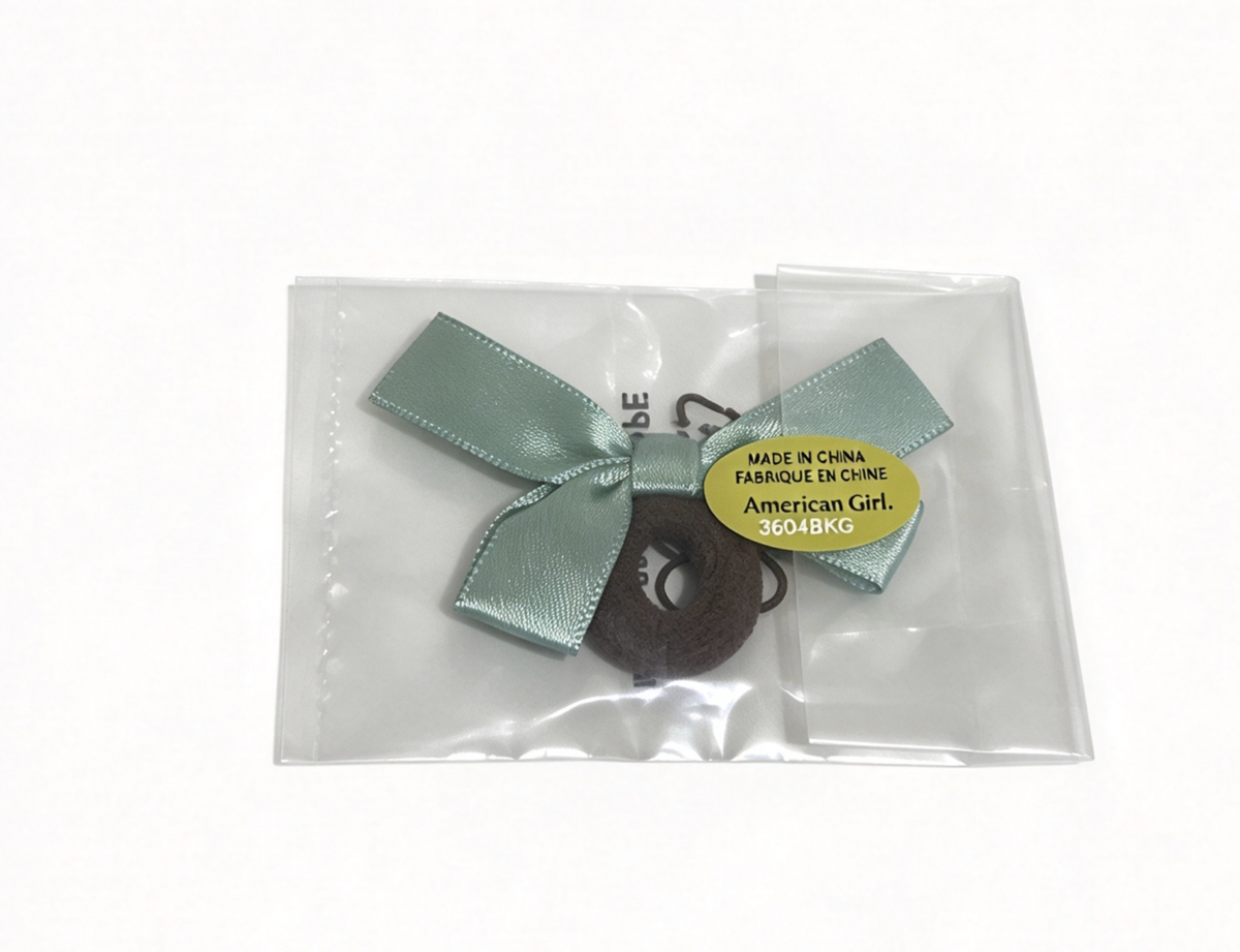 Sage Green Ribbon Bow Hair Tie For 18'' Doll