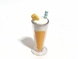 Orange Milkshake Cup With Waffle And Striped Straw For 18'' Doll