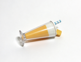 Orange Milkshake Cup With Waffle And Striped Straw For 18'' Doll
