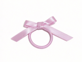 Pink Satin Bow Hair Elastic For 18'' Doll