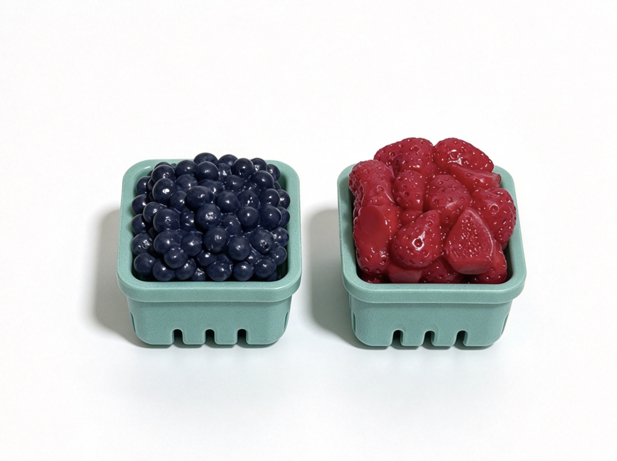 Berry Set With Green Produce Baskets For 18'' Doll