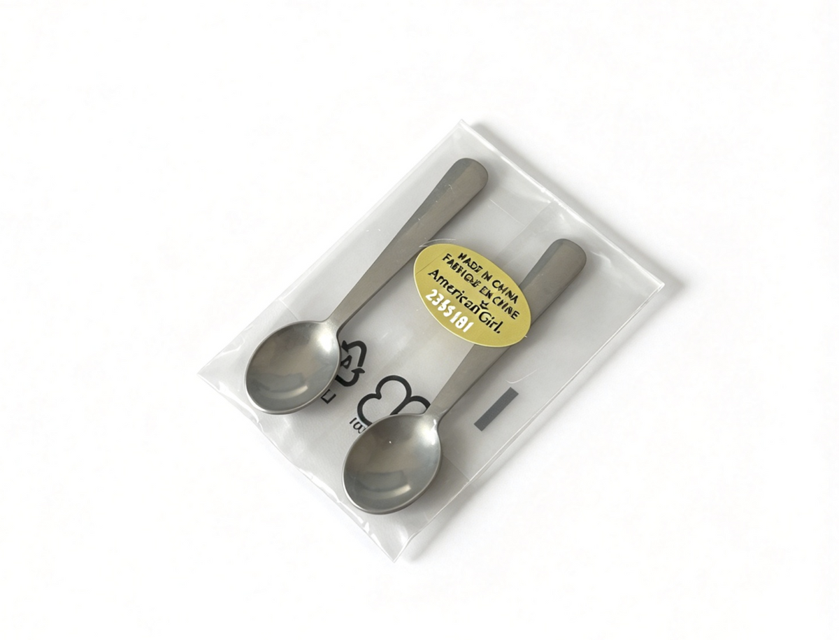 2Pcs Metal Spoon Set FOR 18'' DOLL Kitchen