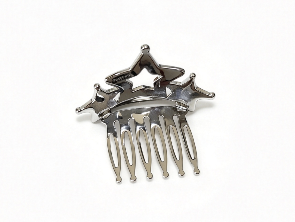 Silver Star Crown Hair Comb FOR 18'' DOLL