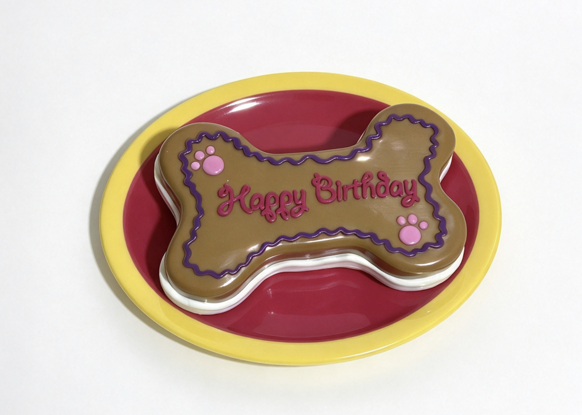 Bone Shaped Birthday Cake With Plate FOR 18'' DOLL
