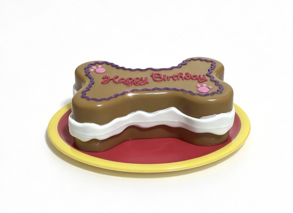 Bone Shaped Birthday Cake With Plate FOR 18'' DOLL