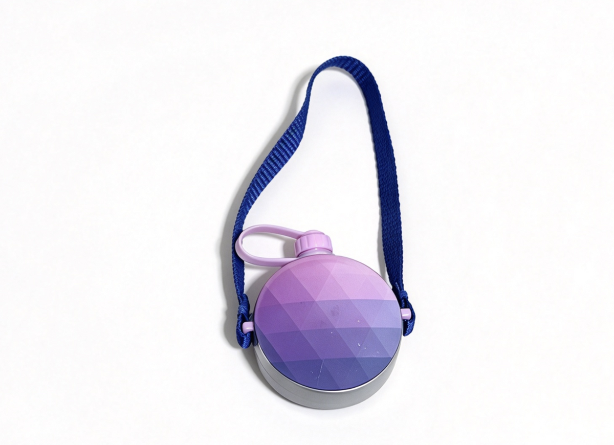 Purple Gradient Round Canteen With Blue Strap FOR 18'' DOLL