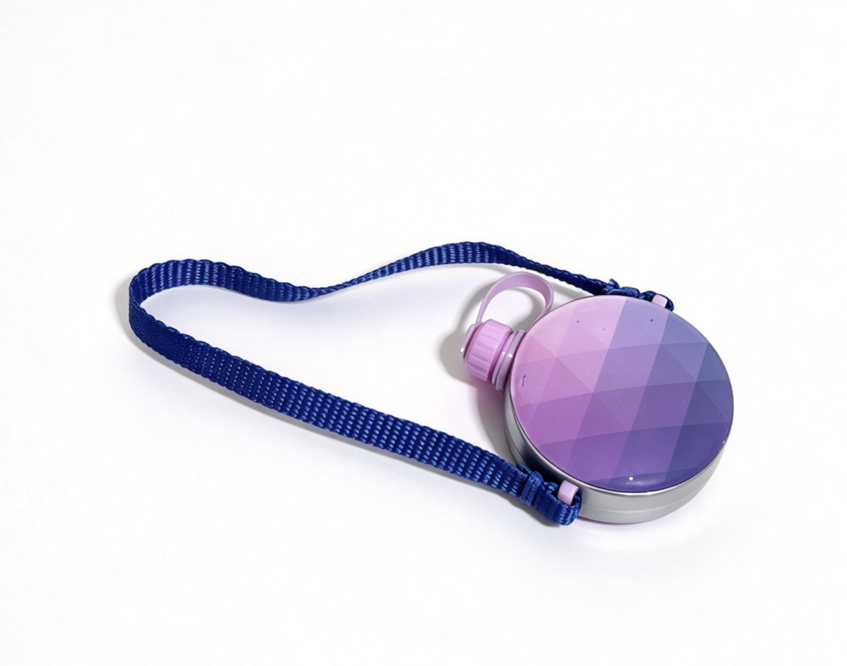 Purple Gradient Round Canteen With Blue Strap FOR 18'' DOLL