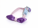 Pink Woven Pet Collar With Purple Satin Bow FOR 18'' DOLL