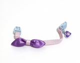 Pink Woven Pet Collar With Purple Satin Bow FOR 18'' DOLL