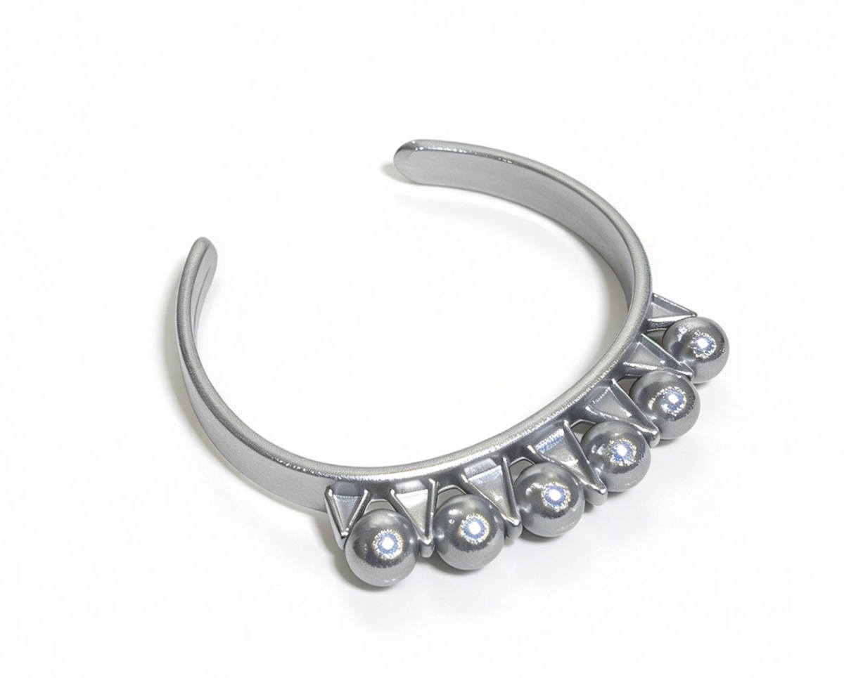 Silver Crown Headband With Faux Pearls FOR 18'' DOLL